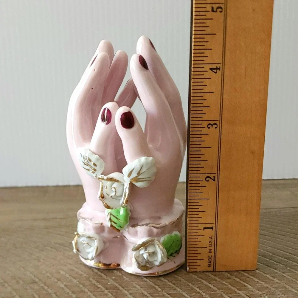 Vintage‎ Porcelain Hand Shaped Jewelry Holder